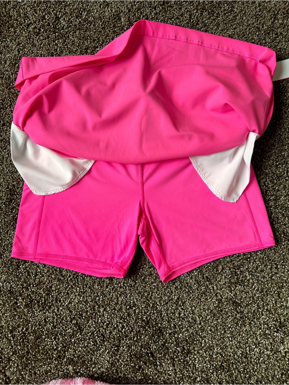 Lilly Pulitzer Luxletic Stretch Shorts - Bright Pink with Gold Logo - Picture 5 of 7